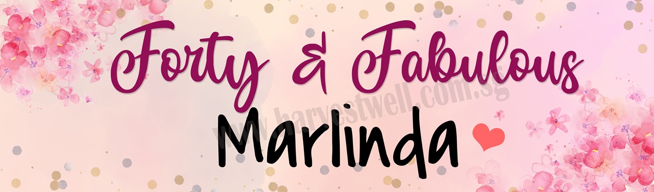 Sweet Pink Floral Birthday Customized Banner Sweet Pink Floral Birthday Customized Banner